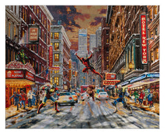 Deadpool - Snow Day Wall Art by Thomas Kinkade Studios Canvas Gallery Wrap 10" x 14" Unframed