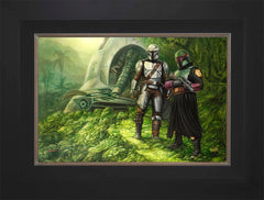 The Mandalorian ™ - Brothers in Arms Wall Art by Thomas Kinkade Studios Standard Number Canvas 12" x 18" Modern Black