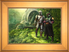 The Mandalorian ™ - Brothers in Arms Wall Art by Thomas Kinkade Studios Standard Number Canvas 12" x 18" Gallery Gold