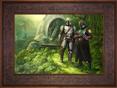 The Mandalorian ™ - Brothers in Arms Wall Art by Thomas Kinkade Studios Standard Number Canvas 12" x 18" Gallery Bronze