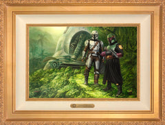 The Mandalorian ™ - Brothers in Arms Wall Art by Thomas Kinkade Studios Estate Edition Canvas 12" x 18" Antique Gold