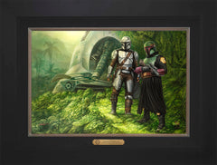 The Mandalorian ™ - Brothers in Arms Wall Art by Thomas Kinkade Studios Estate Edition Canvas 12" x 18" Modern Black