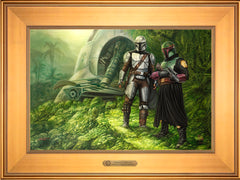 The Mandalorian ™ - Brothers in Arms Wall Art by Thomas Kinkade Studios Estate Edition Canvas 12" x 18" Gallery Gold