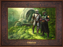 The Mandalorian ™ - Brothers in Arms Wall Art by Thomas Kinkade Studios Estate Edition Canvas 12" x 18" Gallery Bronze