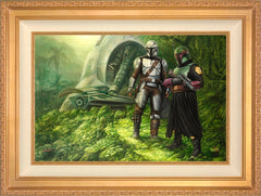 The Mandalorian ™ - Brothers in Arms Wall Art by Thomas Kinkade Studios Standard Number Canvas 18" x 27" Antique Gold