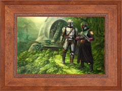 The Mandalorian ™ - Brothers in Arms Wall Art by Thomas Kinkade Studios Standard Number Canvas 18" x 27" Rustic Andalucian
