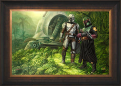 The Mandalorian ™ - Brothers in Arms Wall Art by Thomas Kinkade Studios Standard Number Canvas 18" x 27" Estate Bronze