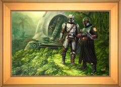 The Mandalorian ™ - Brothers in Arms Wall Art by Thomas Kinkade Studios Standard Number Canvas 18" x 27" Gallery Gold