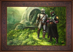 The Mandalorian ™ - Brothers in Arms Wall Art by Thomas Kinkade Studios Standard Number Canvas 18" x 27" Gallery Bronze