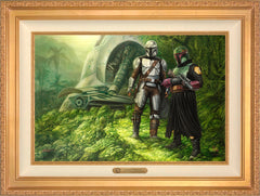 The Mandalorian ™ - Brothers in Arms Wall Art by Thomas Kinkade Studios Estate Edition Canvas 18" x 27" Antique Gold
