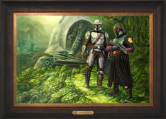 The Mandalorian ™ - Brothers in Arms Wall Art by Thomas Kinkade Studios Estate Edition Canvas 18" x 27" Estate Bronze