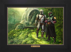 The Mandalorian ™ - Brothers in Arms Wall Art by Thomas Kinkade Studios Estate Edition Canvas 18" x 27" Modern Black