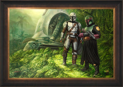 The Mandalorian ™ - Brothers in Arms Wall Art by Thomas Kinkade Studios Standard Number Canvas 24" x 36" Estate Bronze