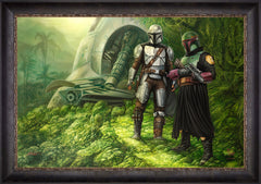 The Mandalorian ™ - Brothers in Arms Wall Art by Thomas Kinkade Studios Standard Number Canvas 24" x 36" Cabernet