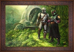 The Mandalorian ™ - Brothers in Arms Wall Art by Thomas Kinkade Studios Standard Number Canvas 24" x 36" Gallery Bronze