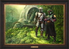 The Mandalorian ™ - Brothers in Arms Wall Art by Thomas Kinkade Studios Estate Edition Canvas 24" x 36" Estate Bronze
