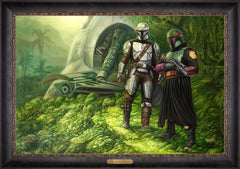 The Mandalorian ™ - Brothers in Arms Wall Art by Thomas Kinkade Studios Estate Edition Canvas 24" x 36" Cabernet