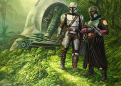The Mandalorian ™ - Brothers in Arms Wall Art by Thomas Kinkade Studios Canvas Gallery Wrap 10" x 14" Unframed