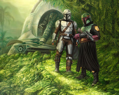 The Mandalorian ™ - Brothers in Arms Wall Art by Thomas Kinkade Studios Canvas Gallery Wrap 24" x 30" Unframed