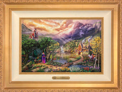 Disney The Evil Queen Wall Art by Thomas Kinkade Studios Estate Edition Canvas 12" x 18" Antique Gold