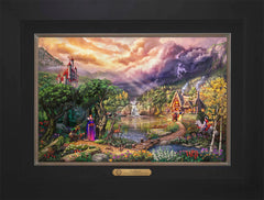 Disney The Evil Queen Wall Art by Thomas Kinkade Studios Estate Edition Canvas 12" x 18" Modern Black