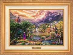 Disney The Evil Queen Wall Art by Thomas Kinkade Studios Estate Edition Canvas 18" x 27" Antique Gold