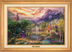 Disney The Evil Queen Wall Art by Thomas Kinkade Studios Estate Edition Canvas 24" x 36" Antique Gold