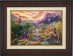 Disney The Evil Queen Wall Art by Thomas Kinkade Studios Jewel Edition Canvas 12" x 18" Antique Gold