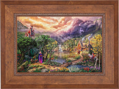 Disney The Evil Queen Wall Art by Thomas Kinkade Studios Jewel Edition Canvas 12" x 18" Antique Gold