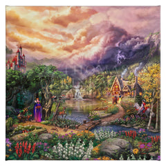 Disney The Evil Queen Wall Art by Thomas Kinkade Studios Jewel Edition Canvas 12" x 18" Antique Gold