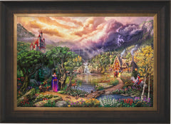 Disney The Evil Queen Wall Art by Thomas Kinkade Studios Jewel Edition Canvas 12" x 18" Antique Gold