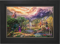 Disney The Evil Queen Wall Art by Thomas Kinkade Studios Jewel Edition Canvas 12" x 18" Antique Gold