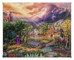Disney The Evil Queen Wall Art by Thomas Kinkade Studios Jewel Edition Canvas 12" x 18" Antique Gold