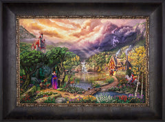 Disney The Evil Queen Wall Art by Thomas Kinkade Studios Jewel Edition Canvas 12" x 18" Cabernet