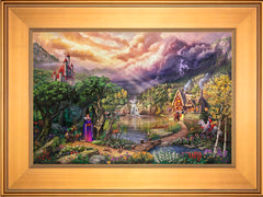 Disney The Evil Queen Wall Art by Thomas Kinkade Studios Jewel Edition Canvas 12" x 18" Gallery Gold