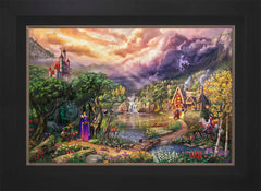 Disney The Evil Queen Wall Art by Thomas Kinkade Studios Jewel Edition Canvas 18" x 27" Modern Black