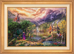 Disney The Evil Queen Wall Art by Thomas Kinkade Studios Jewel Edition Canvas 24" x 36" Antique Gold