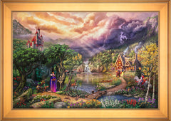 Disney The Evil Queen Wall Art by Thomas Kinkade Studios Jewel Edition Canvas 24" x 36" Gallery Gold