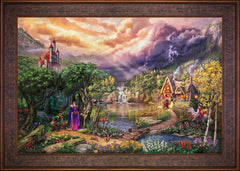 Disney The Evil Queen Wall Art by Thomas Kinkade Studios Jewel Edition Canvas 24" x 36" Gallery Bronze