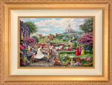 Disney Cinderella Happily Ever After Wall Art by Thomas Kinkade Studios Standard Number Canvas 12" x 18" Antique Gold