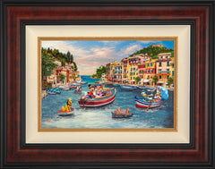 Disney Mickey and Minnie in Italy Wall Art by Thomas Kinkade Studios Standard Number Canvas 12" x 18" Gallery Burl