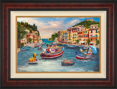 Disney Mickey and Minnie in Italy Wall Art by Thomas Kinkade Studios Standard Number Canvas 18" x 27" Gallery Burl