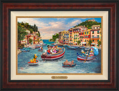 Disney Mickey and Minnie in Italy Wall Art by Thomas Kinkade Studios Estate Edition Canvas 18" x 27" Gallery Burl