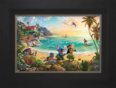 Disney Lilo & Stitch Wall Art by Thomas Kinkade Studios Standard Number Canvas 12" x 18" Modern Black