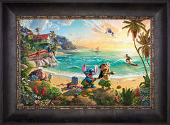 Disney Lilo & Stitch Wall Art by Thomas Kinkade Studios Standard Number Canvas 12" x 18" Cabernet