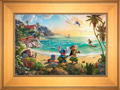 Disney Lilo & Stitch Wall Art by Thomas Kinkade Studios Standard Number Canvas 12" x 18" Gallery Gold