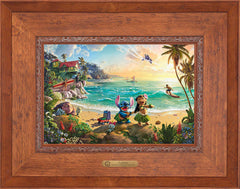 Disney Lilo & Stitch Wall Art by Thomas Kinkade Studios Estate Edition Canvas 12" x 18" Rustic Andalucian