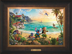 Disney Lilo & Stitch Wall Art by Thomas Kinkade Studios Estate Edition Canvas 12" x 18" Estate Bronze