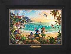 Disney Lilo & Stitch Wall Art by Thomas Kinkade Studios Estate Edition Canvas 12" x 18" Modern Black