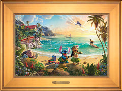 Disney Lilo & Stitch Wall Art by Thomas Kinkade Studios Estate Edition Canvas 12" x 18" Gallery Gold